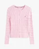 Tommy Hilfiger Kadın Pamuklu Orta Kalınlıkta Örgü Bisiklet Yaka Pembe Kazak WW0WW46514TOL
