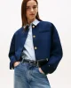 Tommy Hilfiger Kadın Punto Kumaş Kısa Mavi Blazer Ceket WW0WW46519C1G