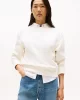 Tommy Hilfiger Kadın Simli Yazı Baskılı Normal Kesim Beyaz Kazak WW0WW47159YA8