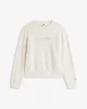 Tommy Hilfiger Kadın Simli Yazı Baskılı Normal Kesim Beyaz Kazak WW0WW47159YA8