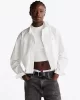 Tommy Jeans TJW CRP RLX POPLIN SHIRT Kadın beyaz Gömlek DW0DW19354YBL