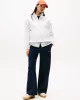 Tommy Hilfiger Kadın Yazı Baskılı Düz Paça Pike Mavi Eşofman Altı WW0WW45744C1G