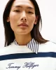 Tommy Hilfiger Kadın Yazı Baskılı Normal Kesim Pike Beyaz Kazak WW0WW457430FG