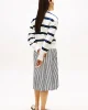 Tommy Hilfiger Kadın Yazı Baskılı Normal Kesim Pike Beyaz Kazak WW0WW457430FG