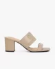 Tommy Hilfiger LEATHER & SUEDE BLOCK HEEL MULE Kadın Terlik FW0FW08530AFE