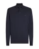 Tommy Hilfiger JACQUARD STRIPE LS REG POLO Erkek mavi Kazak MW0MW39022DW4
