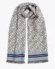 Tommy Hilfiger TH MONOPLAY JACQUARD SCARF Kadın mavi Şal AW0AW16856DW6