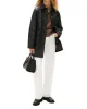 Tommy Hilfiger PADDED NYLON REG QUILTED COAT Kadın Siyah Mont WW0WW46448BDS