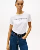 Tommy Hilfiger REG CORP LOGO C-NK SS Kadın Beyaz Badi WW0WW40276YCF