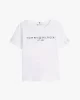 Tommy Hilfiger REG CORP LOGO C-NK SS Kadın Beyaz Badi WW0WW40276YCF