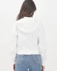 Tommy Jeans Badge Kadın Beyaz Kapüşonlu Sweatshirt DW0DW21147YBL