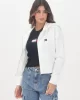 Tommy Jeans Badge Kadın Beyaz Kapüşonlu Sweatshirt DW0DW21147YBL