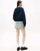 Tommy Jeans Badge Kadın Mavi Kapüşonlu Sweatshirt DW0DW21147C1G