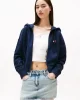 Tommy Jeans Badge Kadın Mavi Kapüşonlu Sweatshirt DW0DW21147C1G