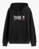 Tommy Jeans Dna Graphics Erkek Siyah Kapüşonlu Sweatshirt DM0DM22144BDS