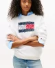 Tommy Jeans Floral Flag Kadın Beyaz Kazak  DW0DW20933YBL
