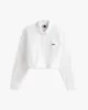 Tommy Jeans Kadın Çizgili Kısa Poplin Beyaz Gömlek DW0DW21400YBL