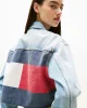 Tommy Jeans Kadın İkonik Şeritli Kısa Jean Mavi Ceket DW0DW210631A5