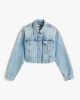 Tommy Jeans Kadın İkonik Şeritli Kısa Jean Mavi Ceket DW0DW210631A5