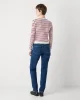 Tommy Jeans Kadın Klasik Bisiklet Yaka Beyaz Kazak DW0DW209760FG