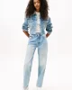 Tommy Jeans Kadın Layla Yüksek Bel Dar Paça İkonik Şeritli Mavi Jeans DW0DW204981A5