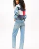 Tommy Jeans Kadın Layla Yüksek Bel Dar Paça İkonik Şeritli Mavi Jeans DW0DW204981A5
