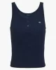 Tommy Jeans TJW SLIM BUTTON TANK Kadın lacivert Atlet DW0DW19492C1G