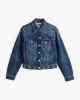 Tommy Jeans STUDDED DNM TRCKER JCKT AI9057 Kadın mavi Ceket DW0DW198681BK