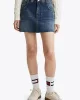 Tommy Jeans STUDDED DENIM MINI SKIRT AI9057 Kadın mavi Etek DW0DW198751BK