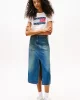 Tommy Jeans Kadın Çiçekli Bayrak Desenli Beyaz T-shirt DW0DW20897YBL