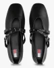 Tommy Jeans Kadın Deri Mary Jane Siyah Babet EN0EN02868BDS