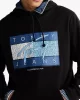 Tommy Jeans TJM REG DNA FLAG TWIST HOOD EXT Erkek siyah Sweatshirt DM0DM21100BDS