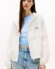 Tommy Jeans Script Kadın Beyaz Yağmurluk DW0DW20952YBL