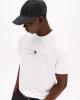 Tommy Jeans TJM REG FLAG LINEAR SS TEE EXT Erkek Beyaz T-shirt DM0DM21911YBL
