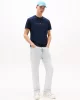 Tommy Jeans TJM REG FLAG LINEAR SS TEE EXT Erkek Mavi T-shirt DM0DM21911C1G