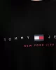 Tommy Jeans TJM REG FLAG LINEAR SS TEE EXT Erkek Siyah T-shirt DM0DM21911BDS