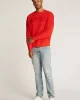 Tommy Jeans TJM RLX VINTAGE VARSITY CREW Erkek KIRMIZI Sweatshirt DM0DM20262XME