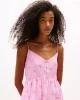 Tommy Jeans TJW BRODERIE ANGLAISE DRESS Kadın Pembe Elbise DW0DW21165U06