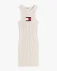 Tommy Jeans TJW FLAG SWEATER MINI DRESS EXT Kadın Beyaz Elbise DW0DW20877YBL