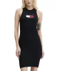 Tommy Jeans TJW FLAG SWEATER MINI DRESS EXT Kadın Siyah Elbise DW0DW20877BDS