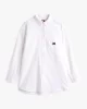 Tommy Jeans TJW OVS BADGE OXFORD SHIRT EXT Kadın beyaz Gömlek DW0DW20289YBL