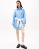 Tommy Jeans TJW OVS MINI SHIRT DRESS EXT Kadın Mavi Elbise DW0DW211220BB