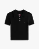 Tommy Jeans TJW POINTELLE POLO Kadın Siyah Kazak DW0DW20965BDS