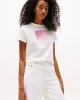 Tommy Jeans TJW REG GRADIENT FLAG SS Kadın Beyaz T-shirt DW0DW20905YBL