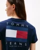 Tommy Jeans TJW REG SH TOMMY US FLAG SS TEE Kadın Mavi T-shirt DW0DW21423C1G