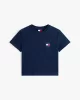 Tommy Jeans TJW REG SH TOMMY US FLAG SS TEE Kadın Mavi T-shirt DW0DW21423C1G
