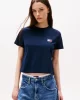 Tommy Jeans TJW REG SH TOMMY US FLAG SS TEE Kadın Mavi T-shirt DW0DW21423C1G