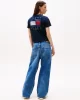 Tommy Jeans TJW REG SH TOMMY US FLAG SS TEE Kadın Mavi T-shirt DW0DW21423C1G