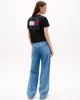 Tommy Jeans TJW REG SH TOMMY US FLAG SS TEE Kadın Siyah T-shirt DW0DW21423BDS