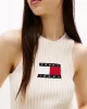 Tommy Jeans TJW RIB RACER TANK Kadın Beyaz Kazak DW0DW20975YBL